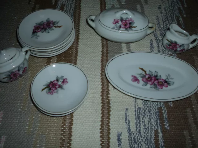 Vintage Miniature "Made in Japan" 15-Piece Tea Set • Floral Design