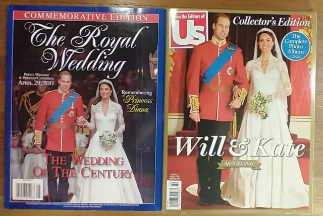 The Royal Wedding Magazine Commemorative Collectors 2011 Lot of 2 William Kate