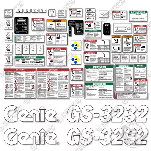 Für Genie GS3232 Aufkleber Set Schneider Lift Ersatz Aufkleber - 3M Vinyl