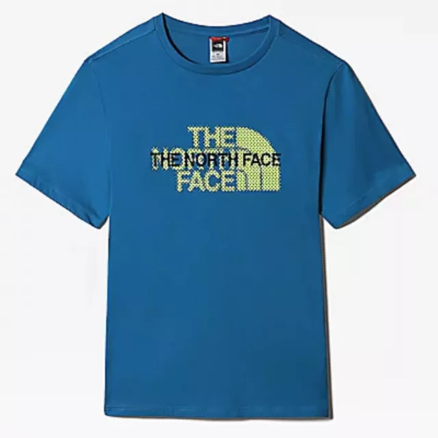 The North Face Mens S Small Banff Blue Short Sleeve Coord T-Shirt Crewneck NWT