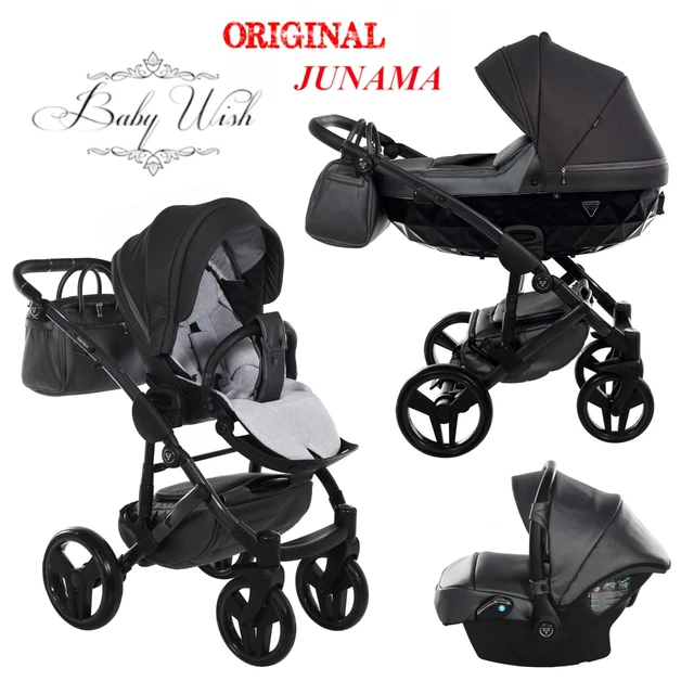 JUNAMA SAPHIRE V2 BABY STROLLER PRAM  3in1  CARRYCOT + PUSHCHAIR + CAR SEAT !!!