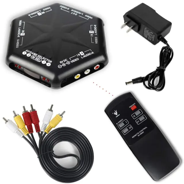 3.5mm Audio Switch With Remote Audio Switcher Headphone Remote Selector Splitter