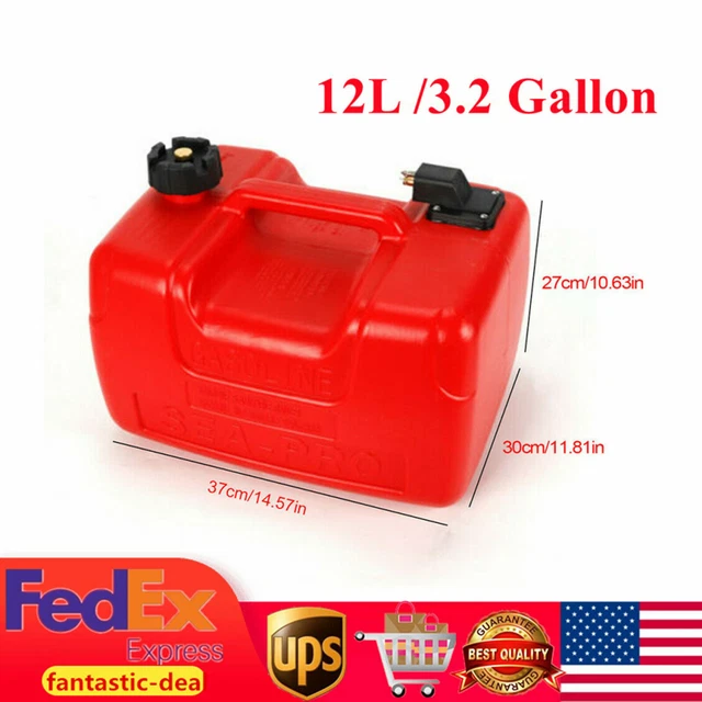 PORTABLE BOAT FUEL Tank 12L /3.2 Gallon Boat Gas Tank Outboard Marine