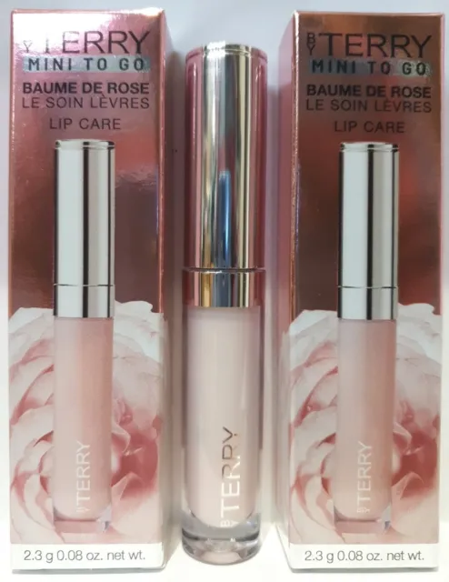 2 X By Terry Mini To Go Baume De Rose Lip Care 2.3g Travel Size