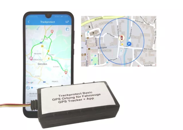 GPS Tracker Basic ohne monatliche Kosten Live-Ortung für Auto Kfz
