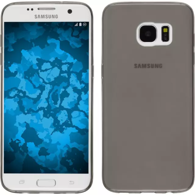 Silikon Hülle für Samsung Galaxy S7 Edge grau Slimcase Cover