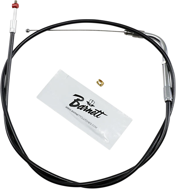 Barnett Black Vinyl Throttle Cable +6 Harley Rocker 08-09