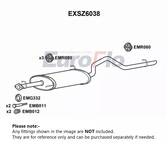 Exhaust Back / Rear Box fits SUZUKI GRAND VITARA Mk1 2.0D 01 to 05 EuroFlo New