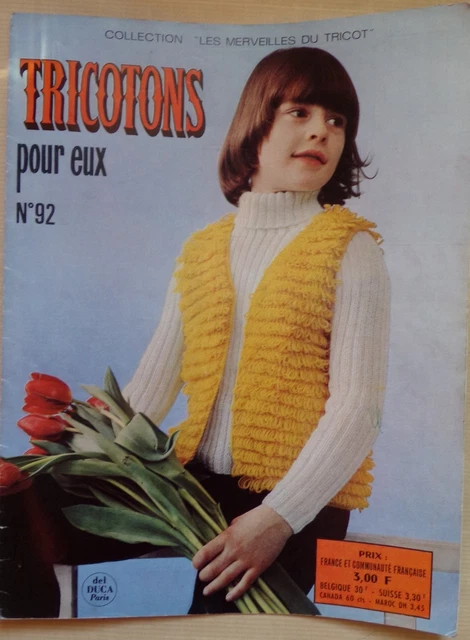Catalogue Ancien De Laine "Tricotons Pour Eux" N°92 - Modèles Enfants - Année 1972 - Occasion