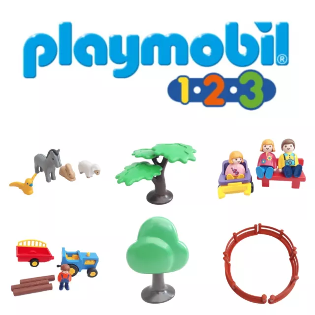 Playmobil 123 Figures People and Animals Zoo Farm Animals