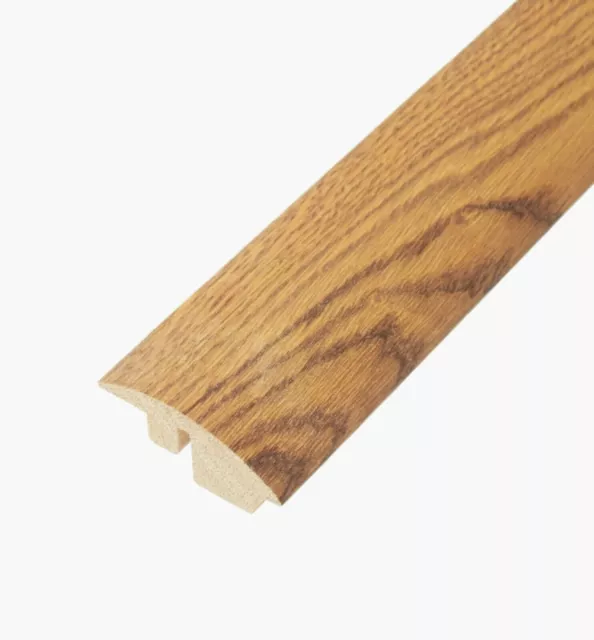 Real Solid Semi Ramp For Carpet Wood Trims Flooring Door Threshold SMOKED OAK