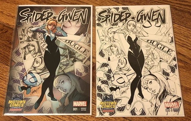 Spider-Gwen #1 Midtown Comics variant J.Scott Campbell Color & Sketch Variant NM
