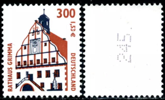 Bund SWK DN ohne Melierfaser, Einzelmarke mit Nr, MiNr 2141 F,  ** MNH