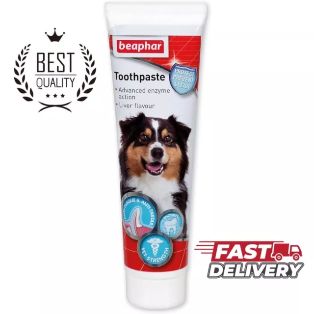 Beaphar, Advanced Dual-Enzyme Toothpaste, Dental Care for Dogs & Cats, 100g Tube