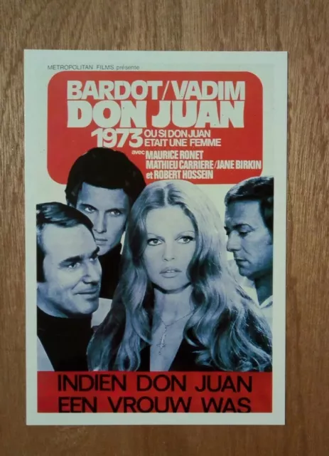 carte postale cinéma film DON JUAN Brigitte BARDOT VADIM