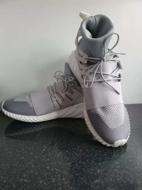 ADIDAS TUBULAR DOOM PK Lace Up Purple Sock Fit Mens Trainers