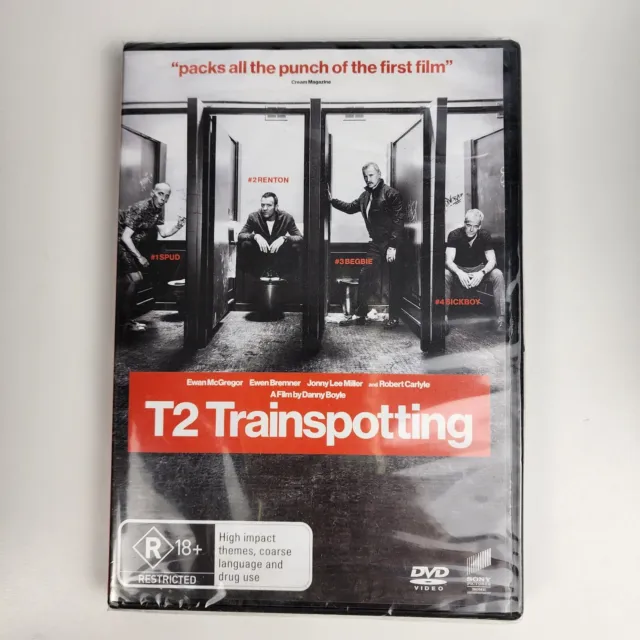 T2 Trainspotting DVD Ewan McGregor Ewan Bremner Rated R18+ Region 4 PAL Sealed