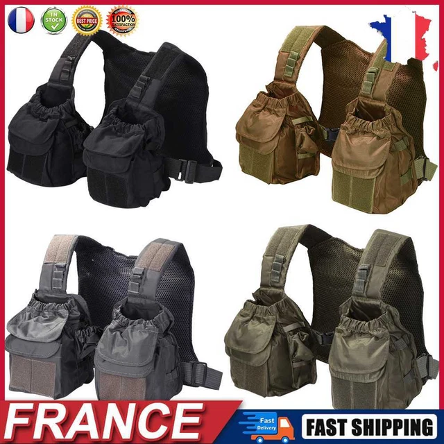 Multi-pocket Outdoor Travel Backpack Fishing Vest Breathable Mesh Adjustable fr