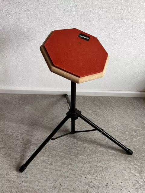 keepdrum DPOR8 Übungspad Orange 8 Zoll Set mit Stativ Hocker und Sticks