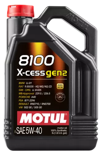 5 Litres MOTUL 8100 X - Cess 5W-40 GEN2 Huile de Moteur Acea A3 B4 MB 229.5