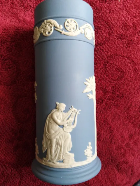 Wedgwood Jasperware Spill Vase, Blue , 16cm Tall. Excellent Quality And...