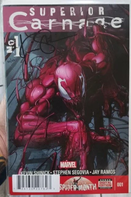 SUPERIOR CARNAGE #1 DYNAMIC FORCES SIGNED SHINICK #85 Of 198 DF MARVEL 2013