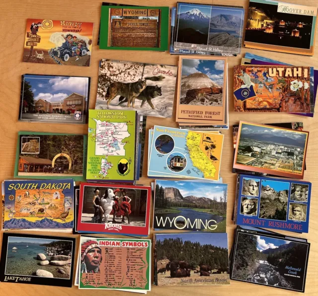 120 Postcards Lot  Unused National Parks, Wisconsin Dells,California,Utah,+more