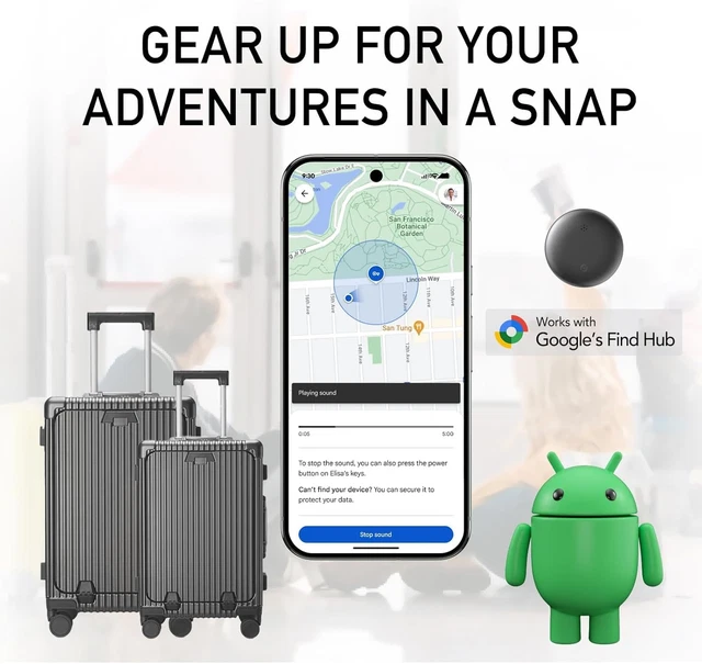 Localizador Bluetooth Para Android (2 Pack) - Rastreador De Llaves, Mochilas Y Mascotas