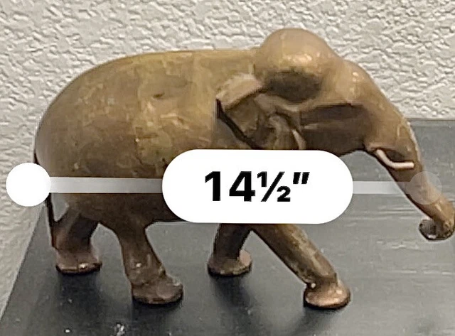 Early 20th Century, Antique Burmese Bronze Standing Elephant 3