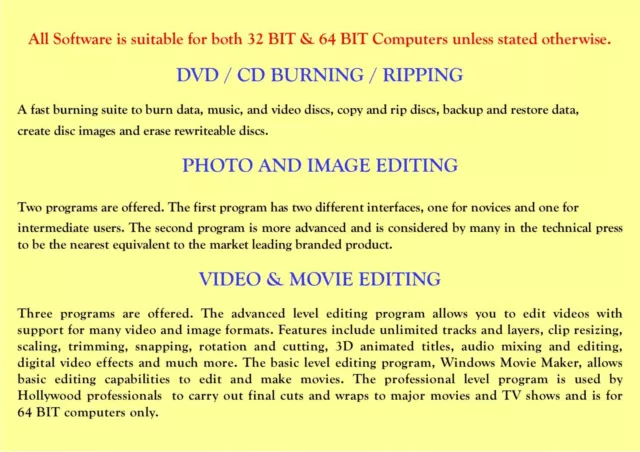 Photography & Image Editor Software Part of 15 PROGRAM MEGA BUNDLE Windows DVD 2