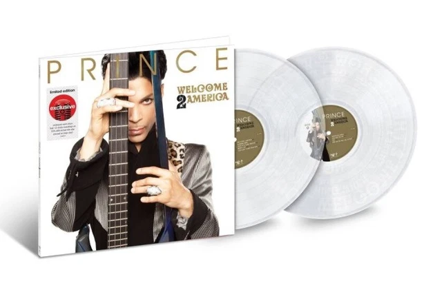 PRINCE Welcome America 2 Vinyles LP Ed Limitee Etched Clear Transparent NEUF