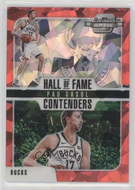 2018 Panini Contenders Optic Hall of Fame Prizms Red Cracked Ice Pau Gasol HOF