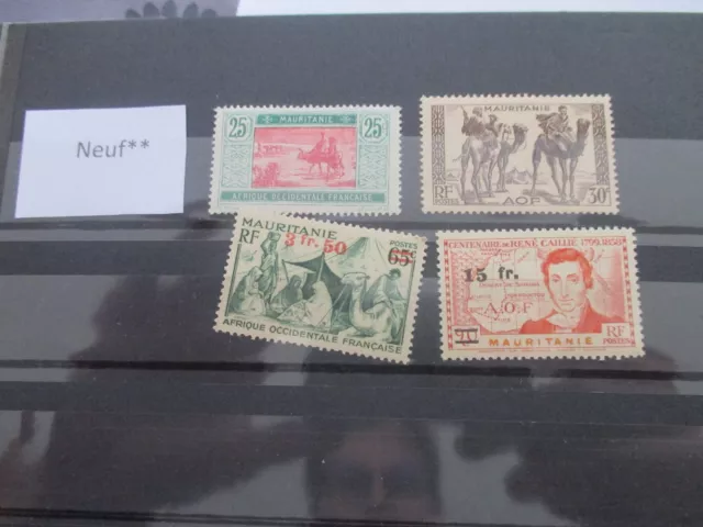 Lot de 4 timbres - Mauritanie