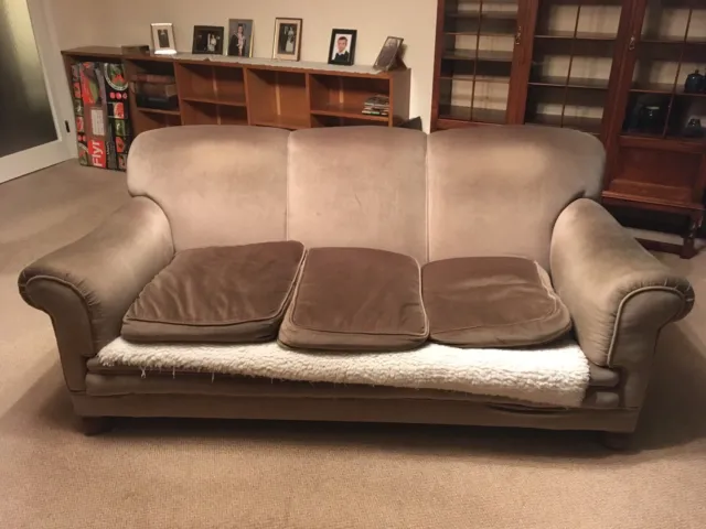 Vintage Chesterfield Type Sofa - Restoration Project - Buyer Must Collect - AL6