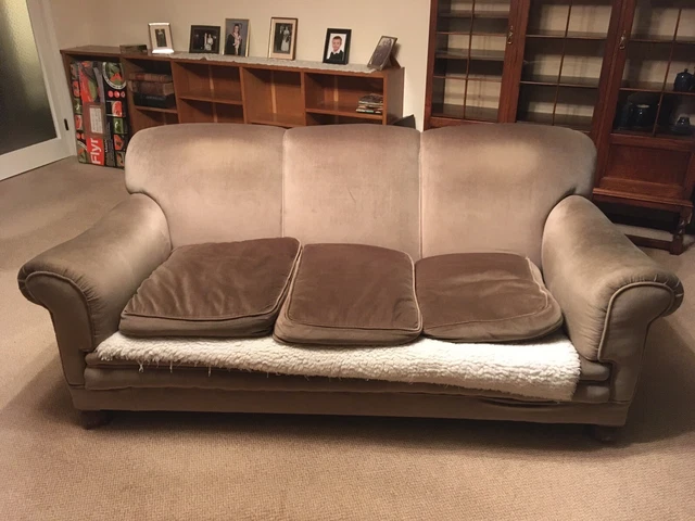 Vintage Chesterfield Type Sofa - Restoration Project - Buyer Must Collect - AL6