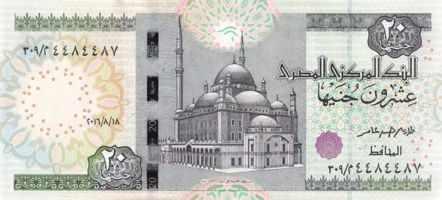 Egypt 20 Pounds 2016 UNC