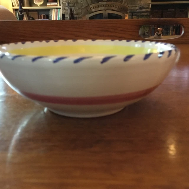 Italian Majolica Small Art Pottery Bowl Handpainted Italy 6” Great For Olives! 3