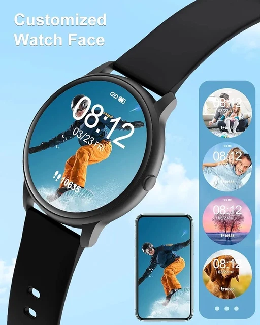 JewelryWe Orologio da Uomo Cinturino Elastico: Orologio Analogico al Quarzo con Calendario Quadrante 24 Ore