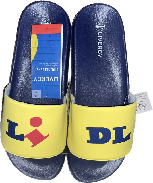 Tongs Lidl édition Limitée Noir/Blanc – Collection Rare – Pointure EUR 44/45