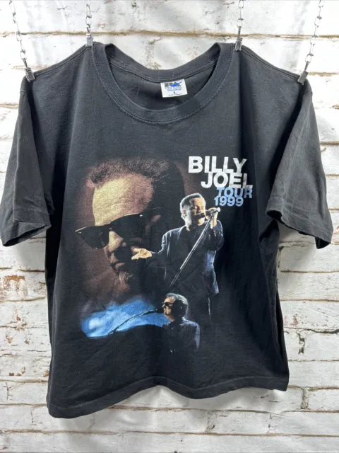 Billy Joel Tour Vintage 1999 Black T Shirt Men’s Size Large