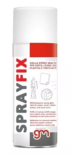 MagazziniGM SPRAYFIX, Colla Spray Multiuso Universale x Legno, Plastica, 400ml