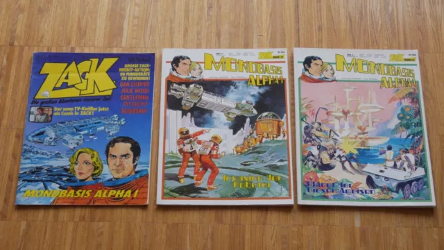 Mondbasis Alpha 1 Comics, Zack Heft und Zack Box, 3 Bände, 1977/78