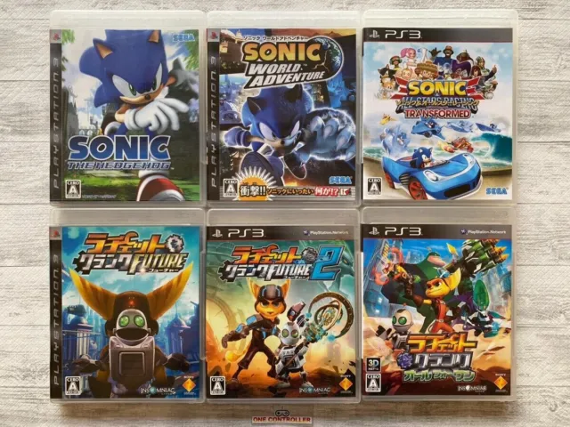 SONY PS3 Sonic The Hedgehog World Adventure & Racing & Ratchet And Clank set