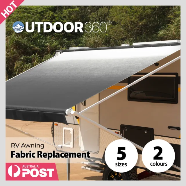 OUTDOOR360 Replacement Vinyl Fabric Suits 10-14ft Caravan Awning Roll Out Camper