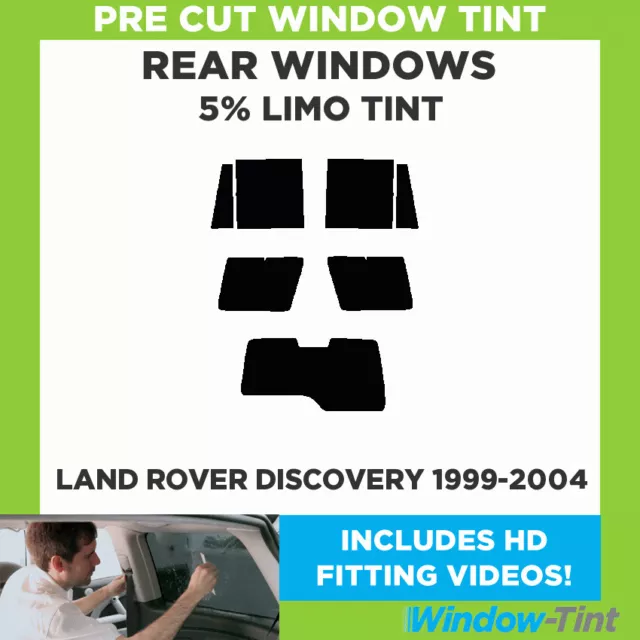 Pre Cut Window Tint for Land Rover Discovery 1999-04 5% Limo Black Rear Car Film
