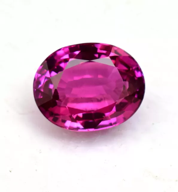 Natural Rhodolite Gemstone Oval Cut 7.30 Ct Certified Loose Gemstone For Ring