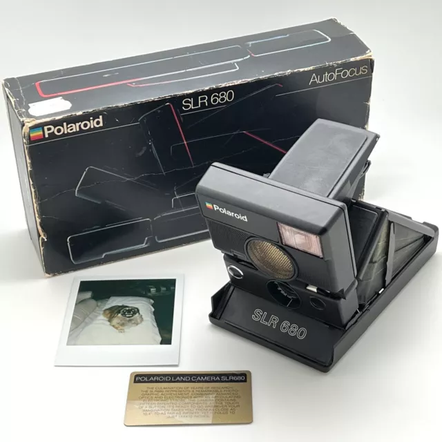 Polaroid SLR 680 Autofocus Vintage Instant Film Camera W/ Box - FILM TESTED