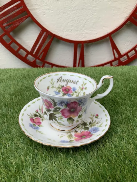 Royal Albert Poppy Flower Of The Month August Cup & Saucer H63