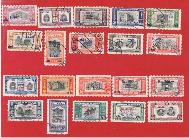 Bolivia #393-402 #C187-196 en muy buen estado usado envío/h gratis