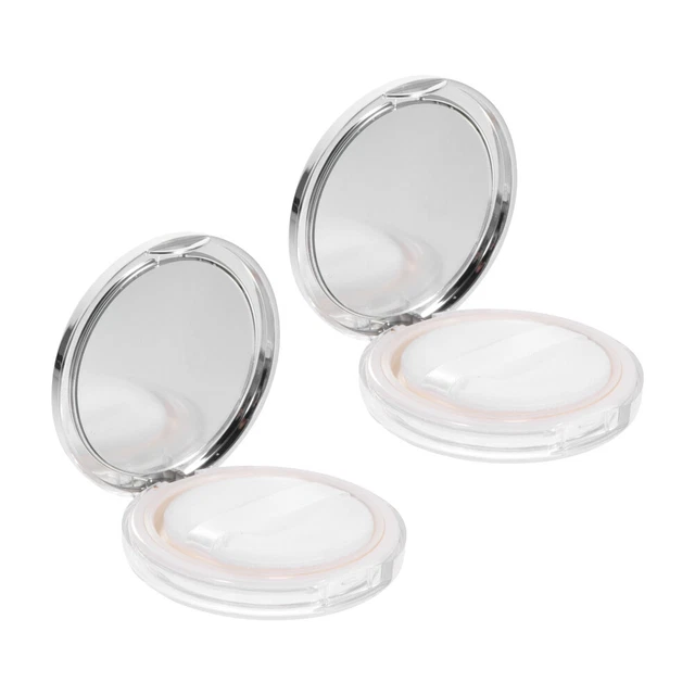 Puderdose Make-up-Behälter Make-up-Puder-Fall Foundation-Pulver Silver Stoff